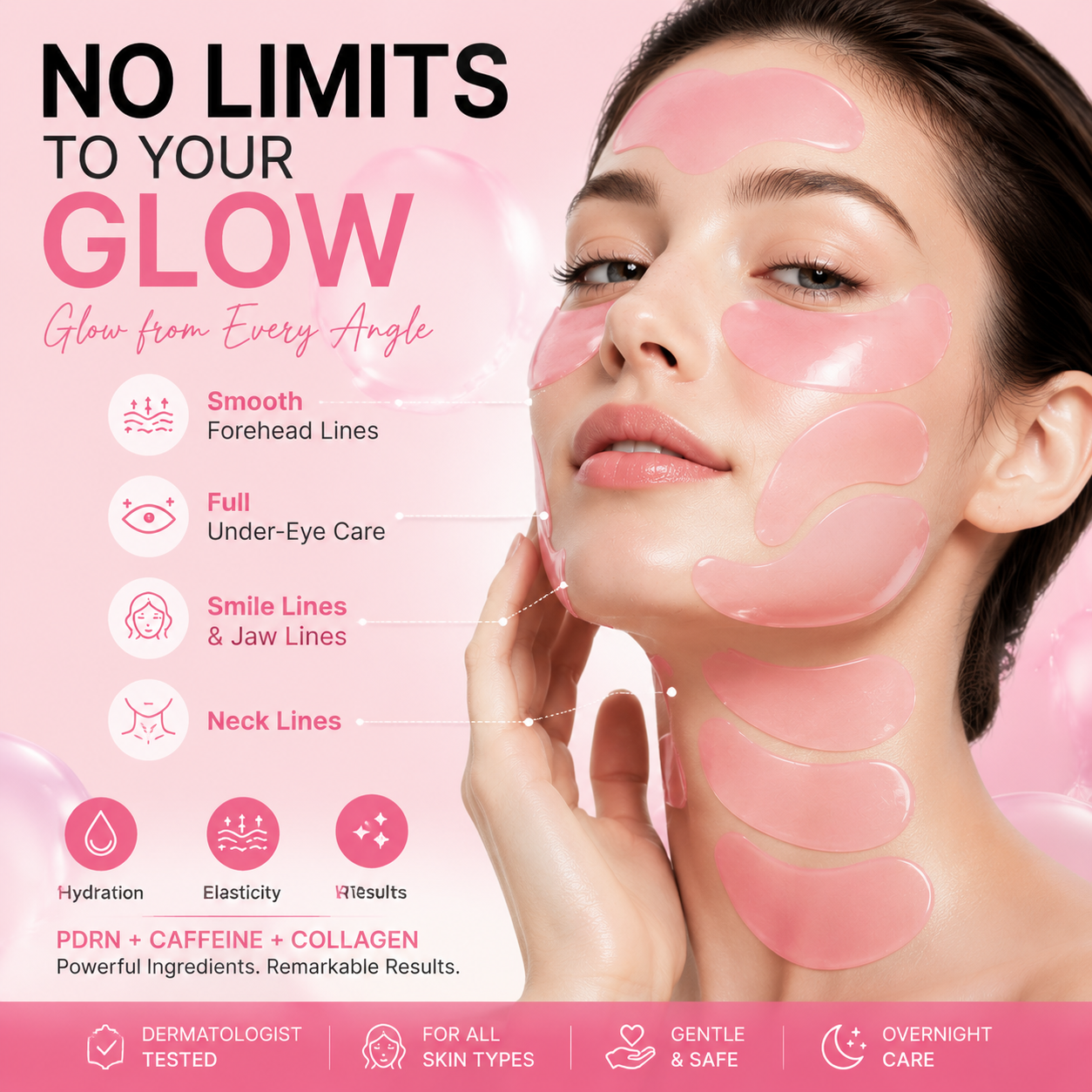 Zottoz PDRN Pink Caffeine Collagen Eye Patch – 10-Minute Eye Revival Treatment