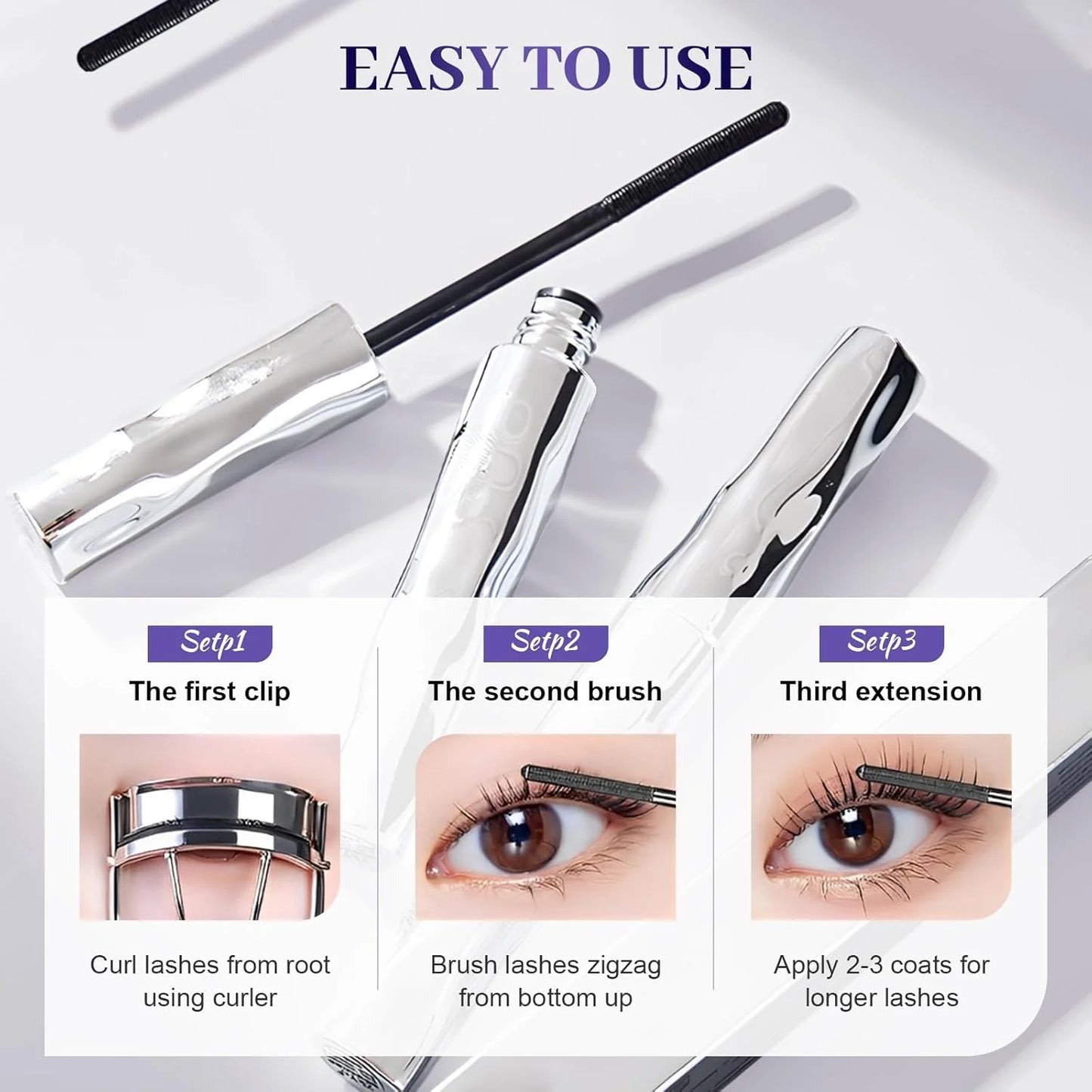 Lengthening And Curling Long-lasting Mascara, Waterproof & Sweatproof